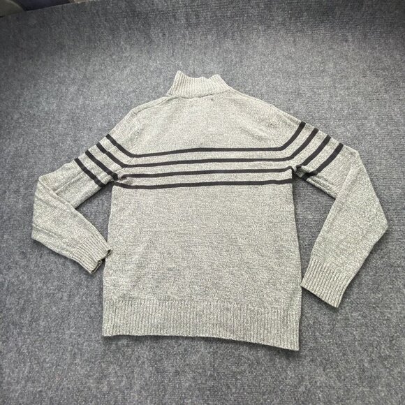 Urban Pipeline Sweater Men M Gray Striped Preppy Y2K Academia Streetwear Grunge - Picture 9 of 13
